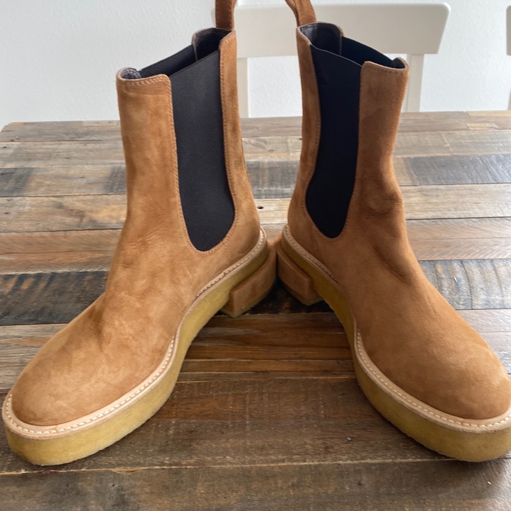 NEW Frame Le Canon platform stomper Chelsea boot suede size 8